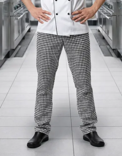 Calça Cozinheiro Xadrez Chef Gastronomia Pied Poule Uniforme Preto M
