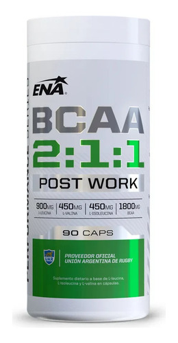 Bcaa 2:1:1 Ena Sport 90 Cápsulas - Aminoácidos Post Work