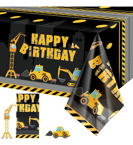 Mantel De Construcción Con Texto En Inglés Happy Birt...