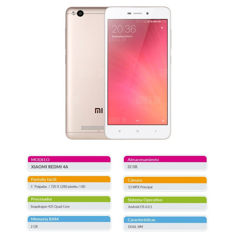 Celular Xiaomi Redmi 4a - Dual Sim - Netpc