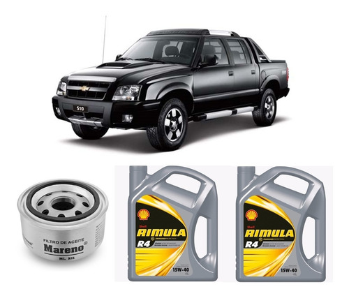 Kit Filtro Chevrolet S-10 Mwm Y Rimula R4 15w40 X8 Litros