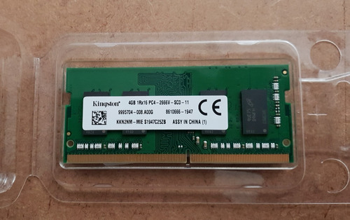 Imagem 1 de 2 de Memória Ram Valueram 4gb 1x4gb Kingston Kvr26s19s6/4