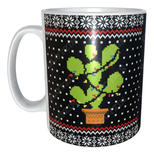 Taza Navideña Nopal Navideño M50 Paraintercambioregalo