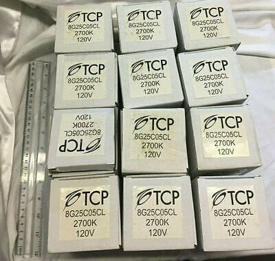 Tcp Lot Of 12 Compact Fluorescent 5w Cold Cath G25 Cand  Aac