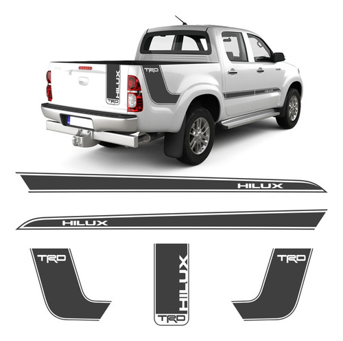 Faixa Toyota Hilux Trd Sport Adesivo Grafite Lateral/caçamba