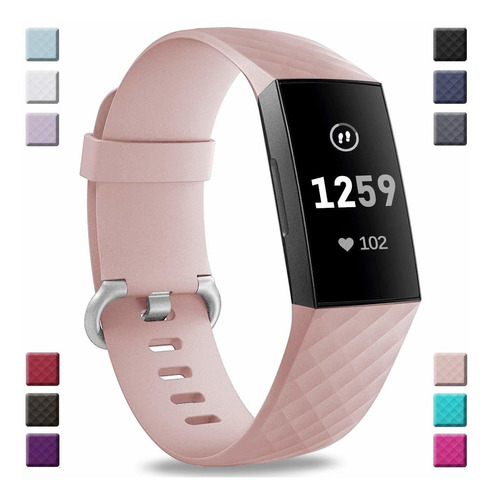 Malla Para Reloj Fitbit Charge 3 Y Charge 3 Se (rosa)