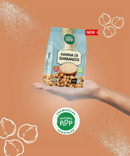 Harina De Garbanzo Natural Pop - Keto Libre De Gluten