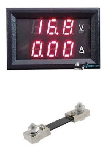 Voltimetro Amperimetro 0-100v Dc 100 A 100a Rojo Con Shunt