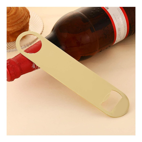 Abridor De Botella Plana De Acero Inoxidable, Abridor De De