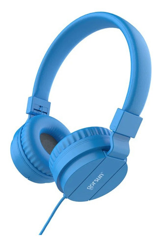 Auricular Stereo Cableado Vincha Plegable Gorsun 778 Atrix ® Color Azul