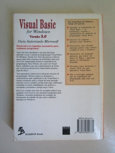 Visual Basic For Windows 3.0 - Ross Nelson (Usado)