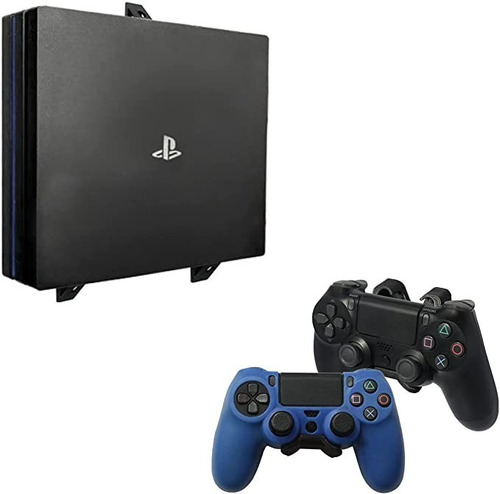 Kit Suporte De Parede Para Playstation 4 Pro E 2 Controles