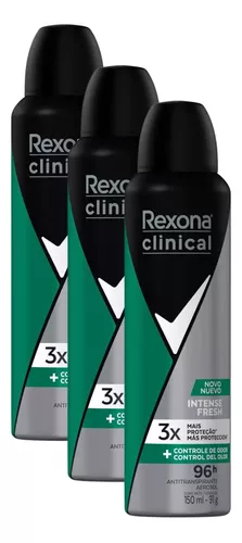 DESODORANTE REXONA CLINICAL INTENSE FRESH MASCULINO AEROSSOL 150ML