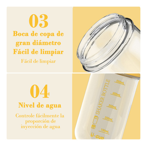 Vaso Shaker Awvuq 4288 Para Proteina En Caja 750ml Gris
