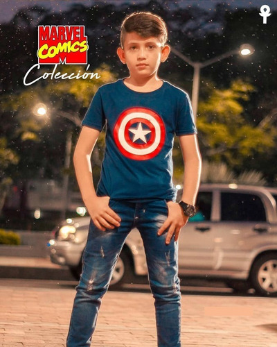 Camiseta Niño - Capitan America - Marvel Comics