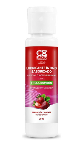 Lubricante Caliente Sabor Fresa Bombón - Elixir