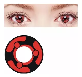 Lentes De Contacto Sharingan Mangekyou Cosplay En Stock