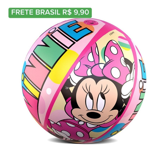 Bola Infantil Inflável Minnie 40cm Etitoys Dyin-129 Lm4