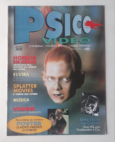 Revista Filmes Terror Psico Video. Frete Gratis (Usado)