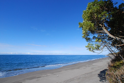 Terreno 1ra Fila Playa Mirando Continente Y Volcán Nevado