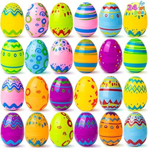 Huevos De Pascua Plasticos Para Rellenar 8cm 24u Decorados