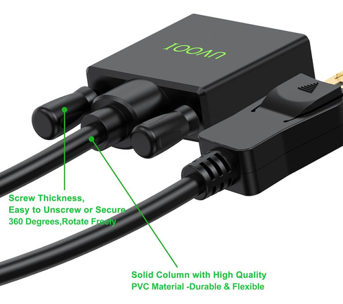 Displayport Dvi Cable 6 6 Pies Display Port Dp Dvi D Ma...