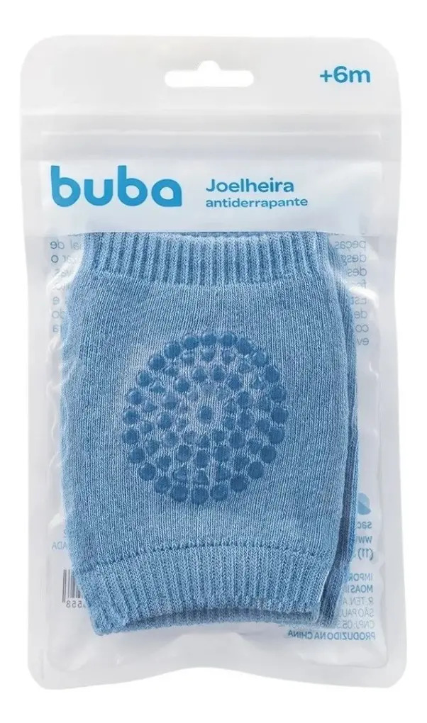 Joelheiras Infantil Bebe Engatinhar Protetor Joelho Buba Cor Azul Lisa