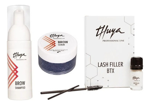 Kit Thuya Para Cuidado De Cejas Shampoo + Serum + Exfoliante