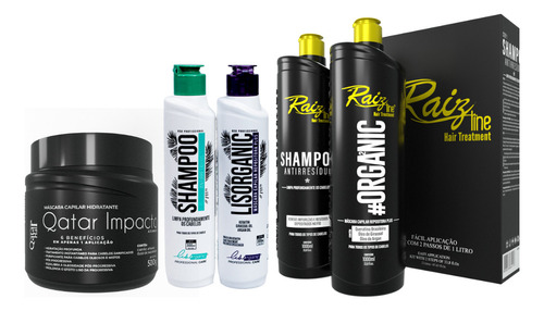 Kit Raiz Line + Lisorganic 300ml + Másc. Cronotrat Impacto