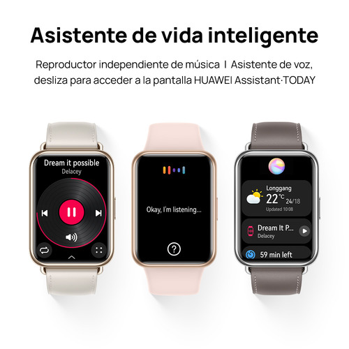 Imagen 8 de 12 de Huawei Watch Fit 2 Active 1.74" caja de polímero midnight black, malla midnight black de silicona