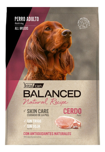 Alimento Balanceado Vital Can Balanced Cerdo Y Arroz 3 Kg 