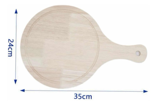 Tabla De Madera Bambú Para Picoteo Pizza