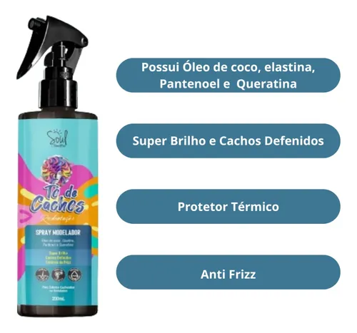 Kit 6 Spray Modelador Soul Tô De Cachos Reidratação 200ml
