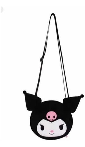 Bolso/ Bandolera Kuromi Negro Para Niñas