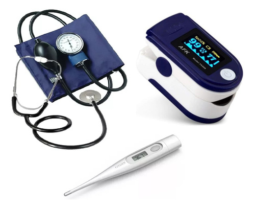 Kit Enfermeria Profesional Tensiometro Termometro Oximetro