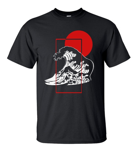 Playera La Gran Ola De Kanagawa Estética Japonesa Art M2242