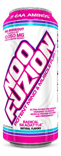 Bebida Energética Noo Fuzion Preworkout C/9amino 12pzs Mixto
