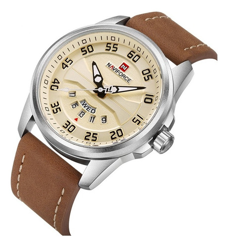 Reloj Análogo Fechador Hombre Naviforce Militar Casual