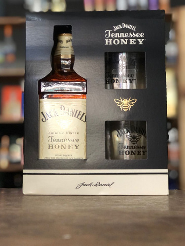 Jack Daniel's Honey 750ml  + 2 Vasos De La Marca 