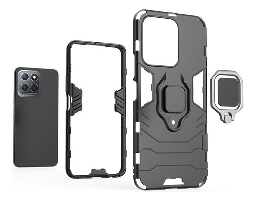 Capa Para Honor X6s X6 Multifuncional Com Vidro Filme E Anel