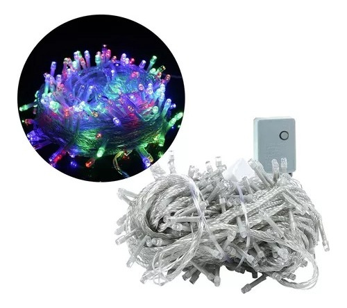 Tira Guirnalda 100 Luces Led Multicolor 4 M 220v 8 Funciones