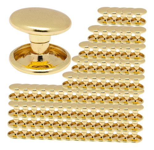 100 Piezas De Latón Puro Tornillo Remaches Bolsa 6x4mm