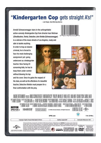 Imagen 2 de 2 de DVD Kindergarten Cop / Un Detective En El Kinder