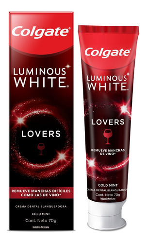  Colgate luminous white Lovers pasta dental vino 70 g