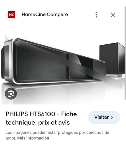 Barra De Sonido Phillips Hts6100 Reparar O Repuestos 