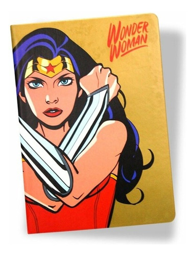 Cuaderno Mooving A5 Cosido Tapa Dura Wonder Woman 80 Hojas