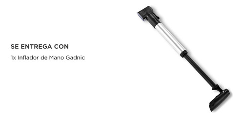 Inflador De Mano Portátil Gadnic Aluminio De Bicicletas