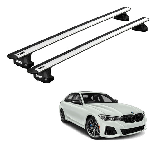 Rack Thule Wingbar Prata Bmw Série 3 Sedan 2019 Em Diante