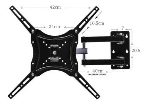 Imagen 2 de 9 de Base De Tv Soporte Tv Pared 55 Pulgadas Soporte Monitor