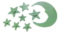 Comprar Pegatinas Fluor Luminosas De Luna Y Estrellas - Techo Pared